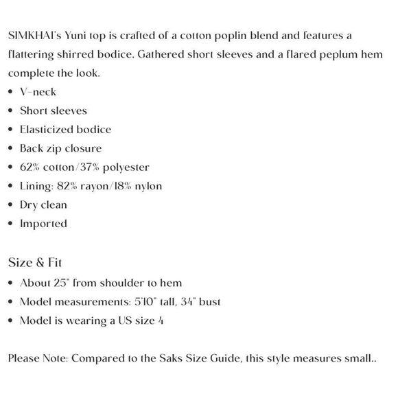 NEW Jonathan Simkhai Yuni Cotton Poplin Ruched Blouse White Size 8 - Picture 11 of 13